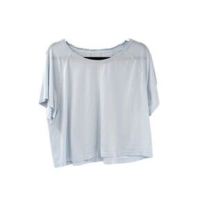 All In Motion Light Blue Target Cropped Flowy Workout Gym Yoga T-Shirt Size XL